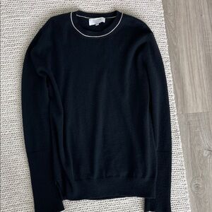 La Ligne Black Crewneck Cashmere Sweater